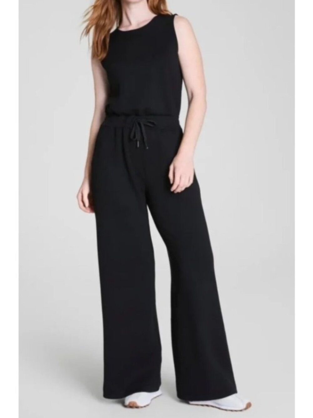 NEW Spanx Air Essentials Wide-Leg Sleeveless Drawstring Jumpsuit Large Tall